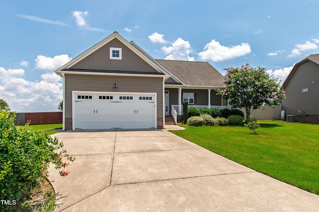 24 Windchime Ct, Clayton, NC 27527 - view of front of house featuring a porch, brick siding, driveway, and an attached garage