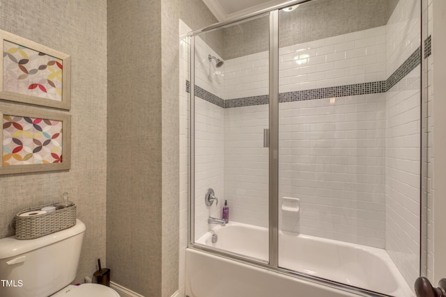633 Rolling Springs Dr, Cary, NC 27519 - full bathroom with enclosed tub / shower combo and toilet