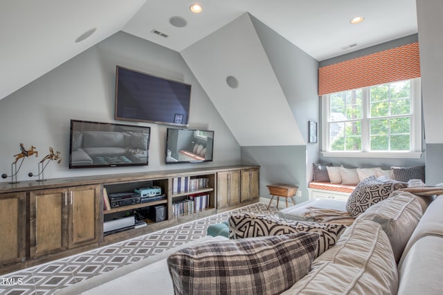 633 Rolling Springs Dr, Cary, NC 27519 - living area with lofted ceiling and recessed lighting