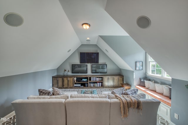 633 Rolling Springs Dr, Cary, NC 27519 - living area featuring lofted ceiling