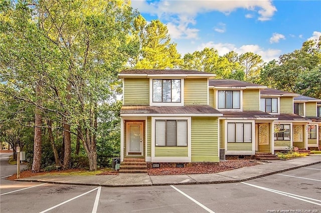400 Cypress Trace Dr, Fayetteville, NC 28314 - townhome / multi-family property with entry steps, crawl space, uncovered parking, and roof with shingles