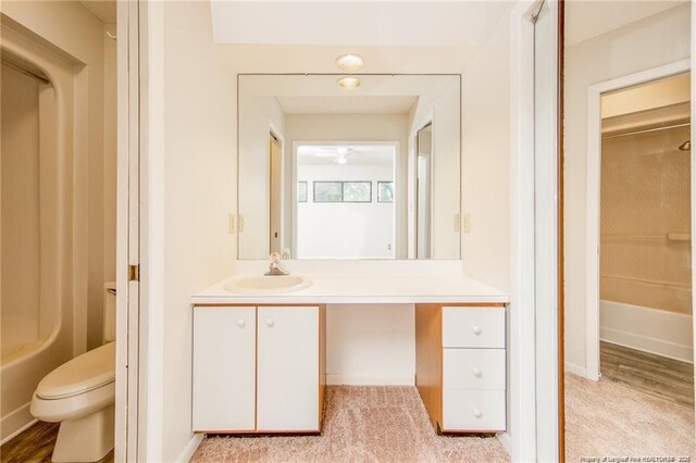 400 Cypress Trace Dr, Fayetteville, NC 28314 - bathroom featuring vanity and shower / tub combination