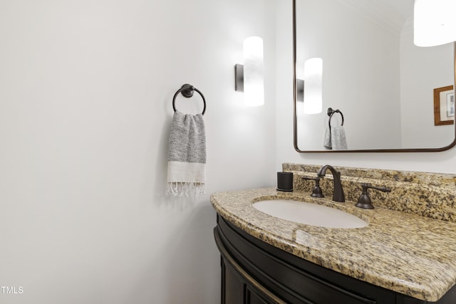 2707 Anderson Dr, Raleigh, NC 27608 - bathroom with vanity and crown molding