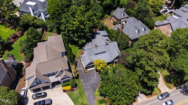 2707 Anderson Dr, Raleigh, NC 27608 - aerial overview of property's location with nearby suburban area