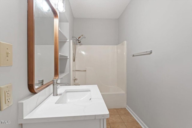 108 Ellsworth Pl, Cary, NC 27511 - bathroom featuring vanity, bathtub / shower combination, and tile patterned flooring
