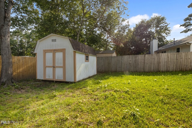 1401 Burchcrest Dr, Garner, NC 27529 - view of shed with a fenced backyard