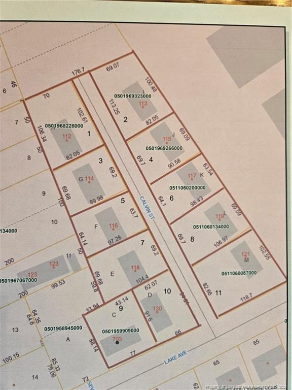 703 Lake Ave, Spring Lake, NC 28390 - parcel map