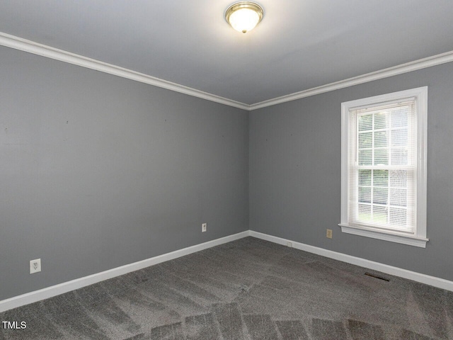 6020 Wildorlyn Cir, Raleigh, NC 27603 - spare room featuring ornamental molding and dark colored carpet