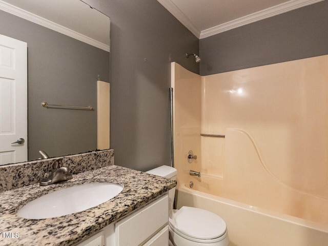 6020 Wildorlyn Cir, Raleigh, NC 27603 - full bathroom with crown molding, vanity, and  shower combination