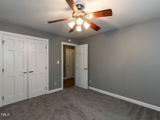 6020 Wildorlyn Cir, Raleigh, NC 27603 - unfurnished bedroom with carpet flooring, a closet, and a ceiling fan