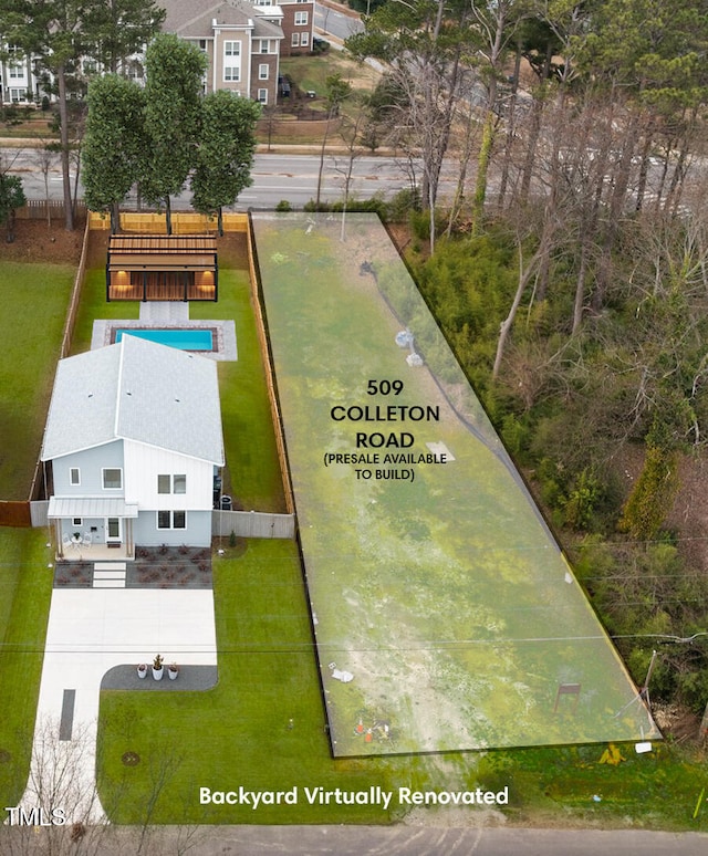 505 Colleton Rd, Raleigh, NC 27610 - view from above of property