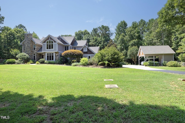 267 Bald Eagle Dr, Pittsboro, NC 27312 - view of grassy yard with driveway