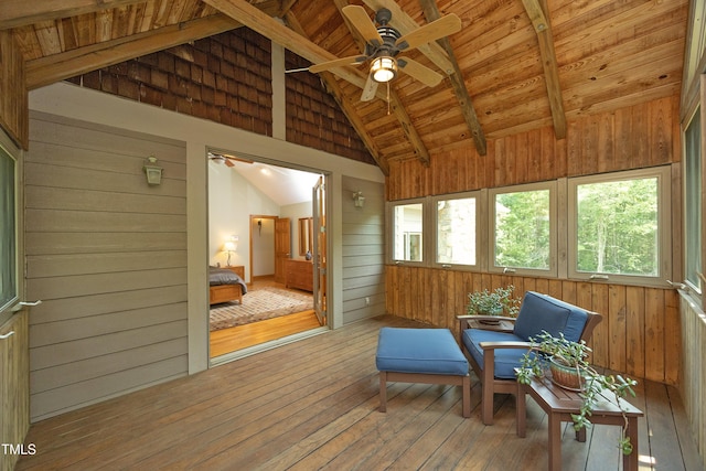 267 Bald Eagle Dr, Pittsboro, NC 27312 - sunroom / solarium featuring a ceiling fan