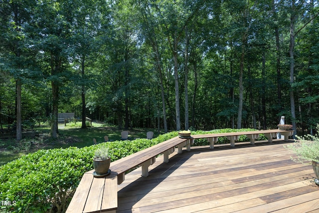 267 Bald Eagle Dr, Pittsboro, NC 27312 - wooden deck featuring a view of trees