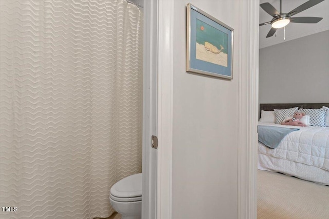 1217 Clandon Square Rd, Hillsborough, NC 27278 - full bath featuring a ceiling fan and connected bathroom