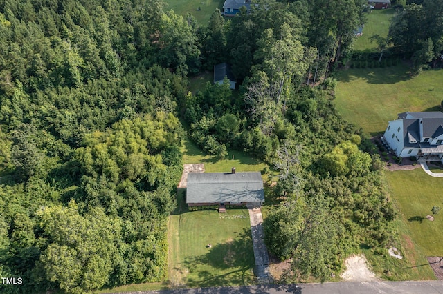 3603 Grimes Ave, Durham, NC 27703 - aerial view of property's location with a heavily wooded area