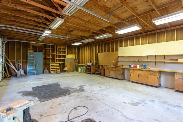 3603 Grimes Ave, Durham, NC 27703 - garage with a workshop area