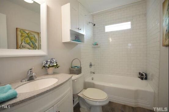 1206 Downing Rd, Raleigh, NC 27610 - bathroom with vanity and washtub / shower combination