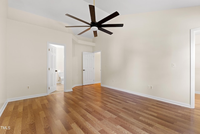3421 Tunas St, Raleigh, NC 27616 - unfurnished room featuring ceiling fan, light wood finished floors, and lofted ceiling