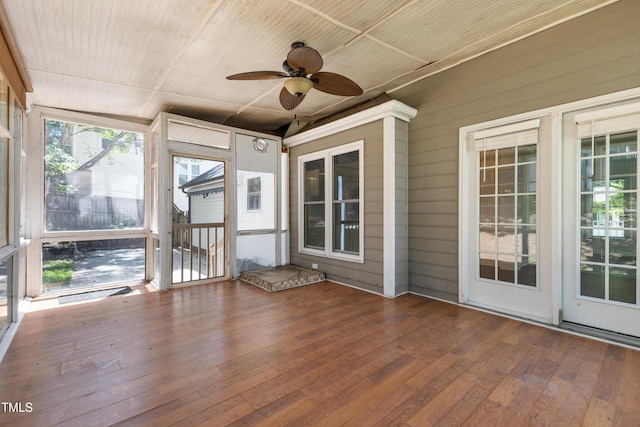 3421 Tunas St, Raleigh, NC 27616 - unfurnished sunroom with ceiling fan and healthy amount of natural light