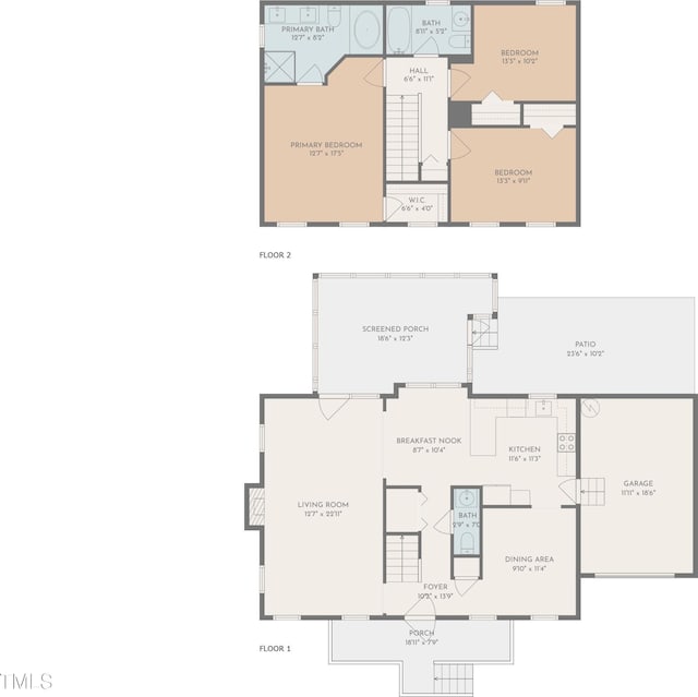 3421 Tunas St, Raleigh, NC 27616 - view of floor plan / room layout
