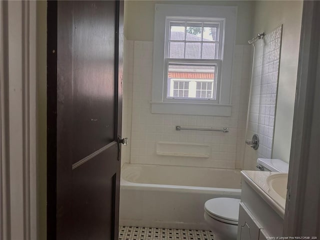 202 E 17th St, Lumberton, NC 28358 - full bath with vanity,  shower combination, and tile patterned flooring