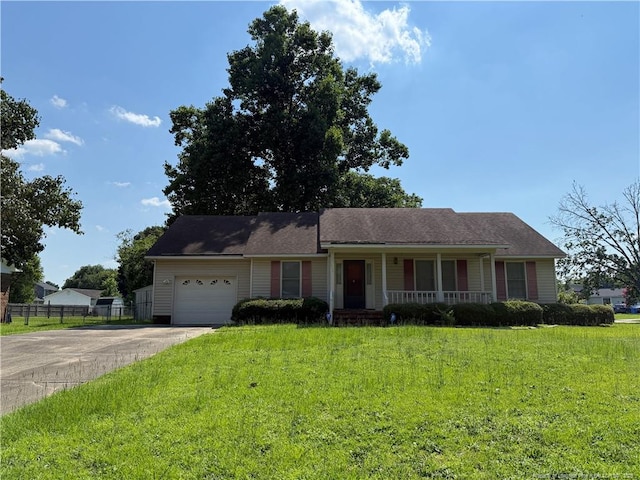 1886 Windlock Dr, Fayetteville, NC 28304 - ranch-style house featuring a porch, concrete driveway, and an attached garage