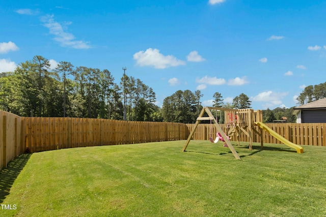 444 Campbell Ridge Pl, Wendell, NC 27591 - fenced backyard with a playground