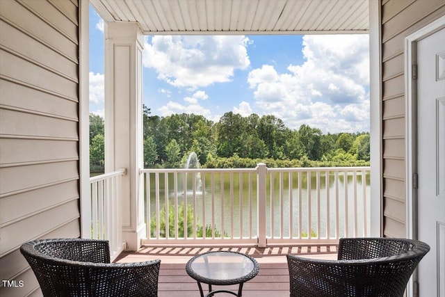 10511 Rosegate Ct Unit 103, Raleigh, NC 27617 - balcony featuring a water view