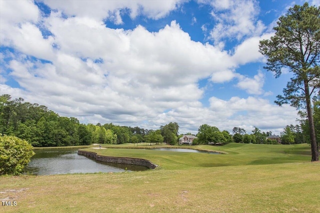 10511 Rosegate Ct Unit 103, Raleigh, NC 27617 - surrounding community featuring a water view, a lawn, and view of golf course