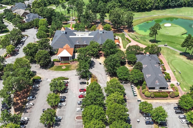 10511 Rosegate Ct Unit 103, Raleigh, NC 27617 - aerial overview of property's location with a golf club and a nearby body of water