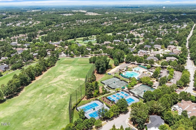 10511 Rosegate Ct Unit 103, Raleigh, NC 27617 - aerial view of residential area with a pool and a golf course