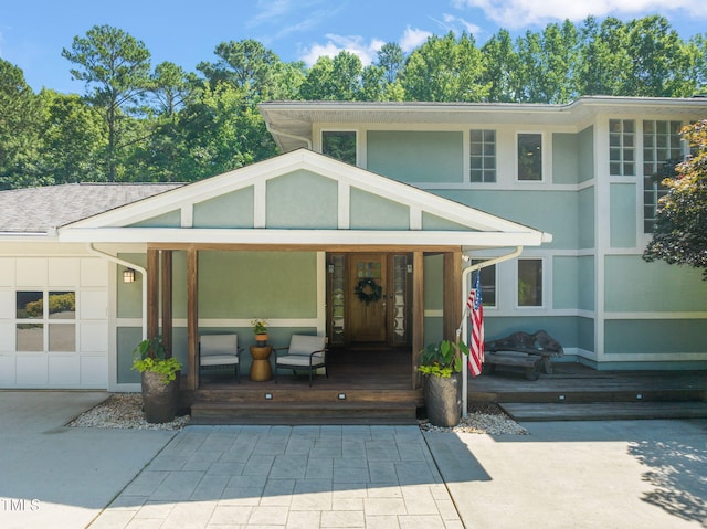 1209 Ravens Point Cir, Raleigh, NC 27614 - view of front of property featuring a porch and stucco siding