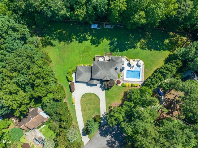 1209 Ravens Point Cir, Raleigh, NC 27614 - drone / aerial view of a pool