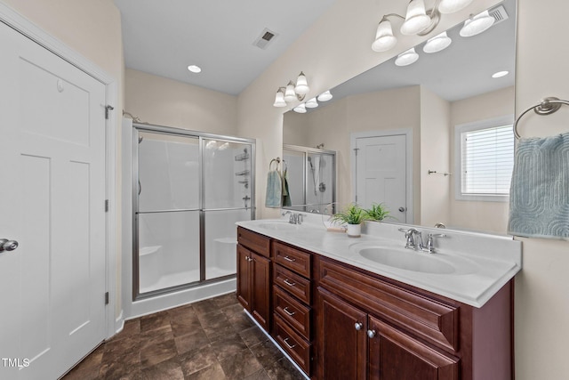 16 Woodglen Dr, Clayton, NC 27527 - bathroom featuring double vanity and a stall shower