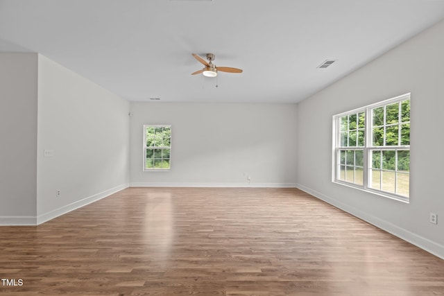 4716 Miller Dr, Durham, NC 27704 - spare room featuring ceiling fan and wood finished floors