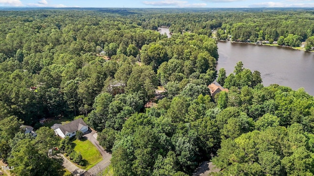 276 Sagamore Dr, Louisburg, NC 27549 - aerial overview of property's location with a forest and a large body of water
