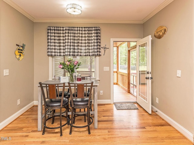 30 Cole Creek Way, Franklinton, NC 27525 - dining room with light wood-type flooring, ornamental molding, and french doors
