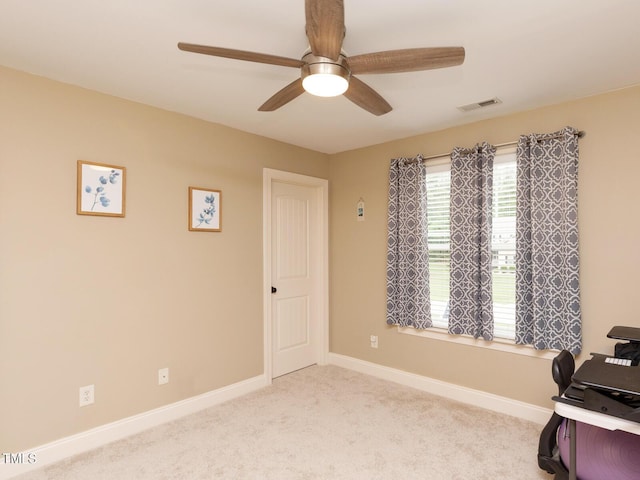 30 Cole Creek Way, Franklinton, NC 27525 - home office with a ceiling fan and carpet floors