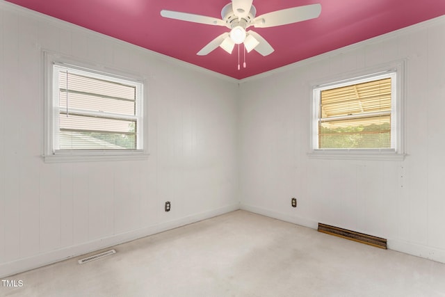 1315 Elder Way, Burlington, NC 27215 - carpeted spare room with ornamental molding and ceiling fan