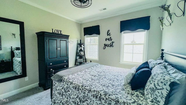 192 Waterpine Dr, Garner, NC 27529 - bedroom with light carpet and ornamental molding