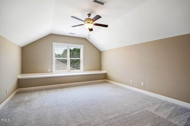 610 Bennett Mtn, Chapel Hill, NC 27516 - additional living space with carpet flooring, lofted ceiling, and ceiling fan