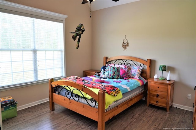 930 Old Vander Rd, Fayetteville, NC 28312 - bedroom featuring multiple windows, wood finished floors, and ceiling fan
