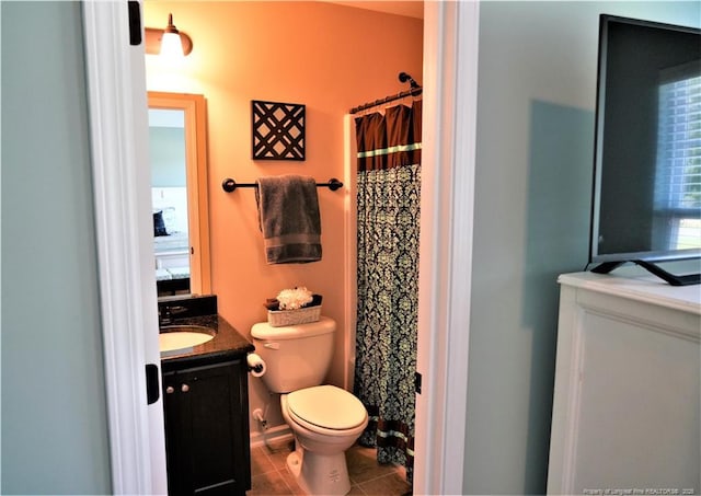 930 Old Vander Rd, Fayetteville, NC 28312 - bathroom featuring vanity, tile patterned floors, and a shower with curtain