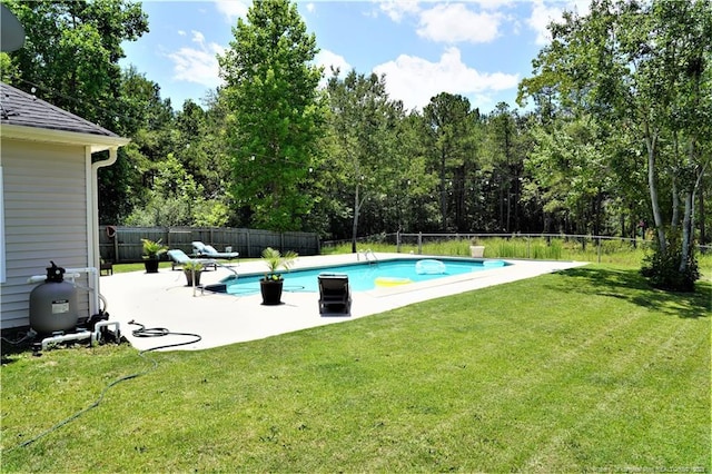 930 Old Vander Rd, Fayetteville, NC 28312 - view of pool with a patio, a fenced backyard, and view of scattered trees