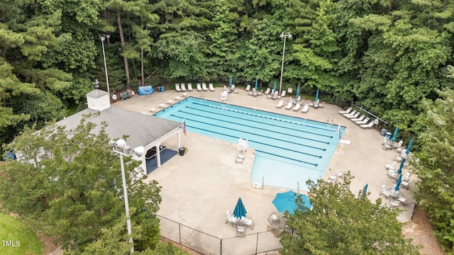 10721 Marabou Ct, Raleigh, NC 27614 - community pool featuring a patio area