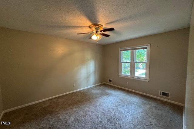 609 Sloan Dr, Cary, NC 27511 - empty room with carpet, ceiling fan, and a textured ceiling