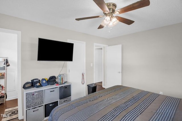 117 James Dr, Pine Level, NC 27568 - bedroom featuring ceiling fan and wood finished floors