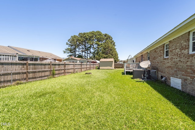 117 James Dr, Pine Level, NC 27568 - fenced backyard featuring a shed