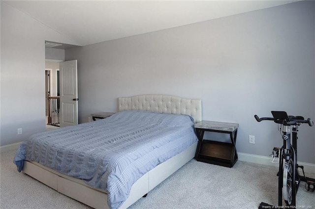 688 Townsend Rd, Raeford, NC 28376 - bedroom featuring carpet and vaulted ceiling